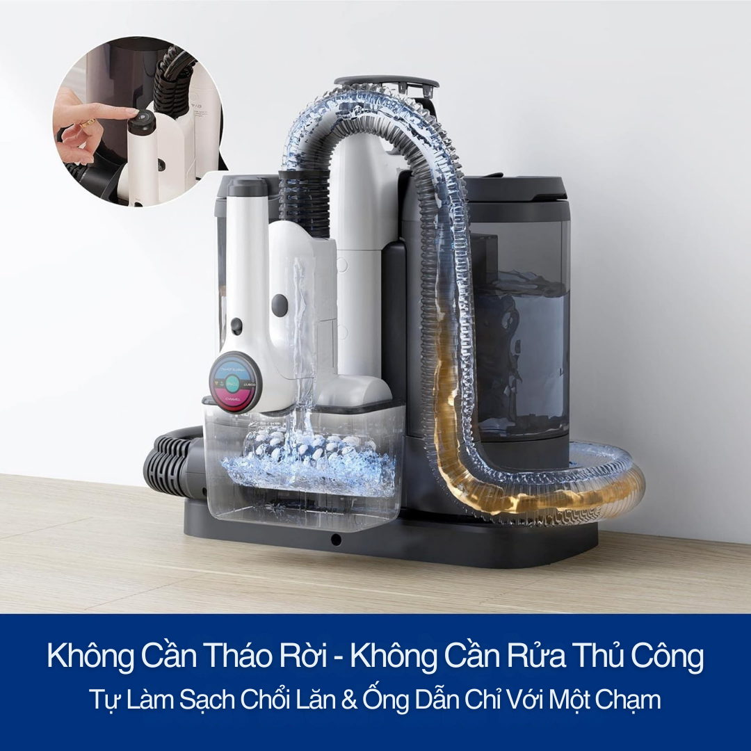 Tự Làm Sạch Chổi Và Ống Dẫn - Bảo Trì Dễ Dàng