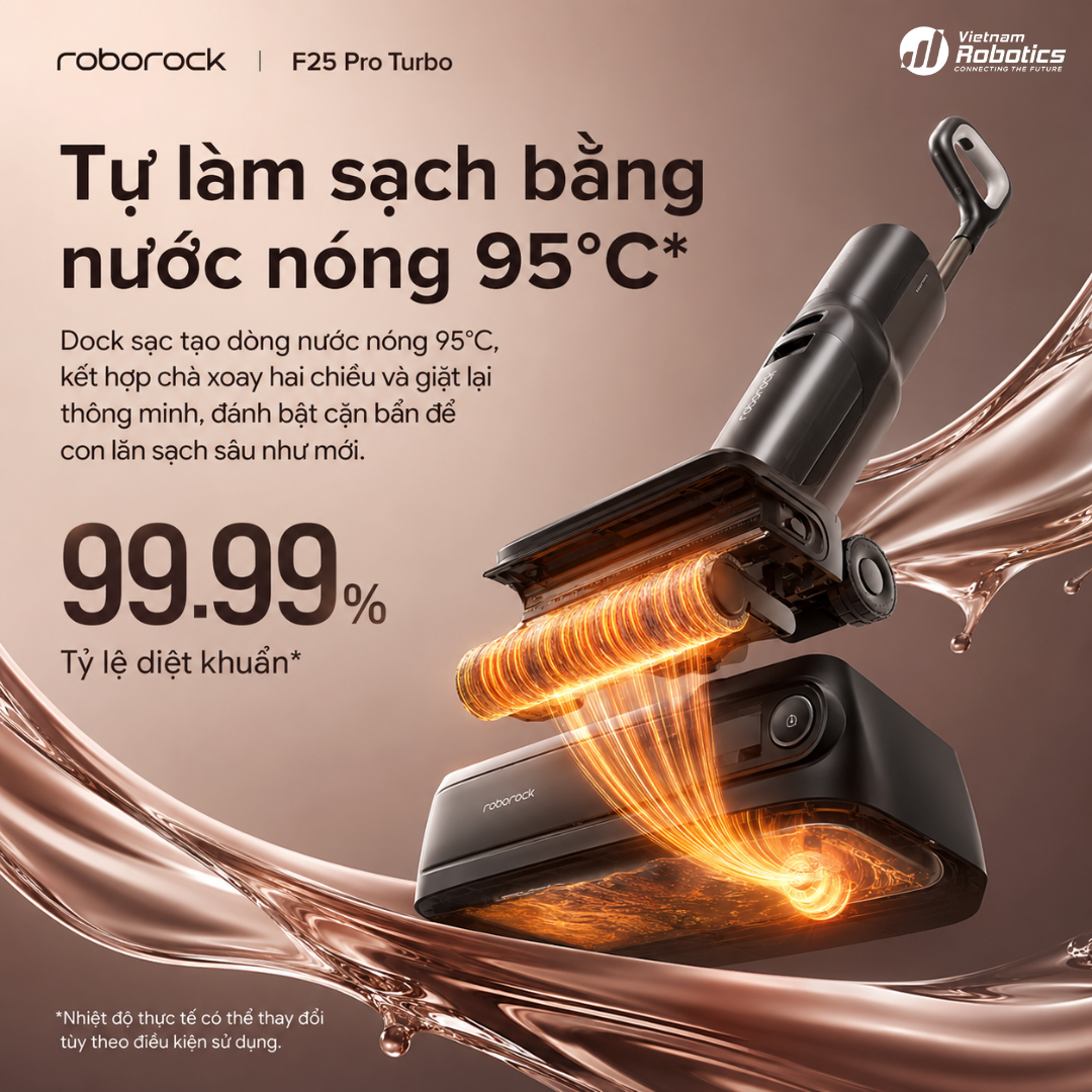 Tự giặt con lăn bằng nước nóng 95°C
