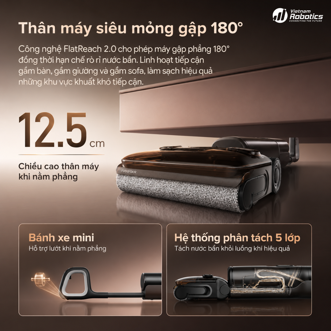 FlatReach 180° làm sạch dưới gầm nội thất