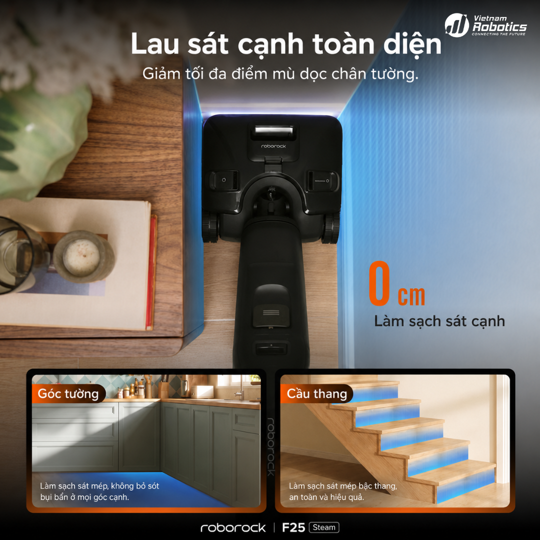 Làm sạch sát cạnh dưới 1mm