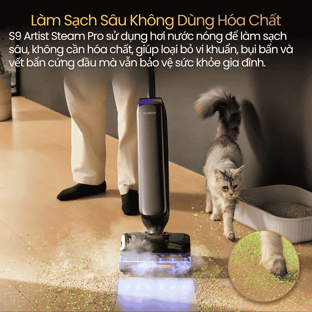 Tineco s9 làm sạch không dùng hoá chất