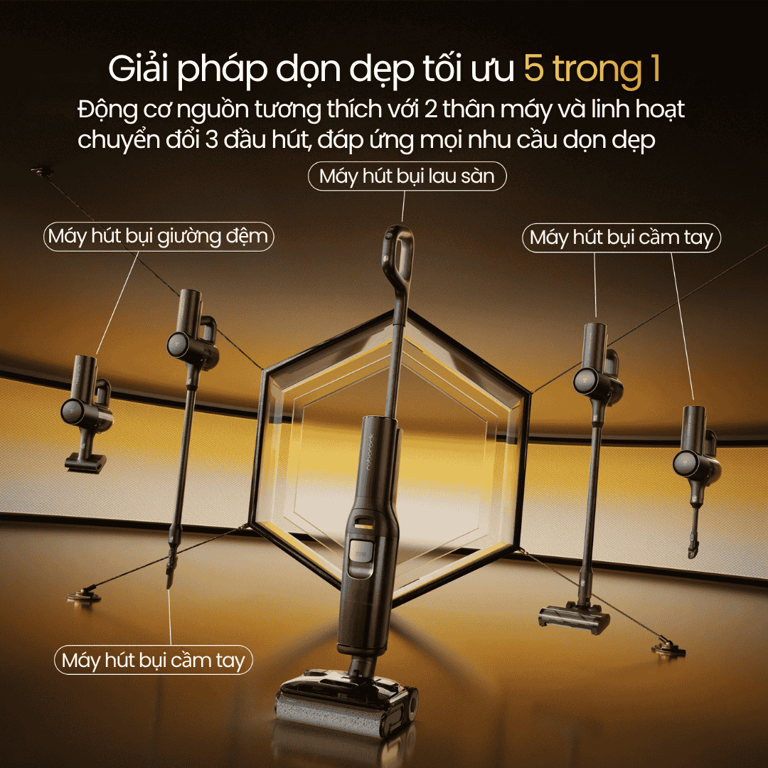 Combo 5 trong 1 đáp ứng mọi nhu cầu làm sạch 