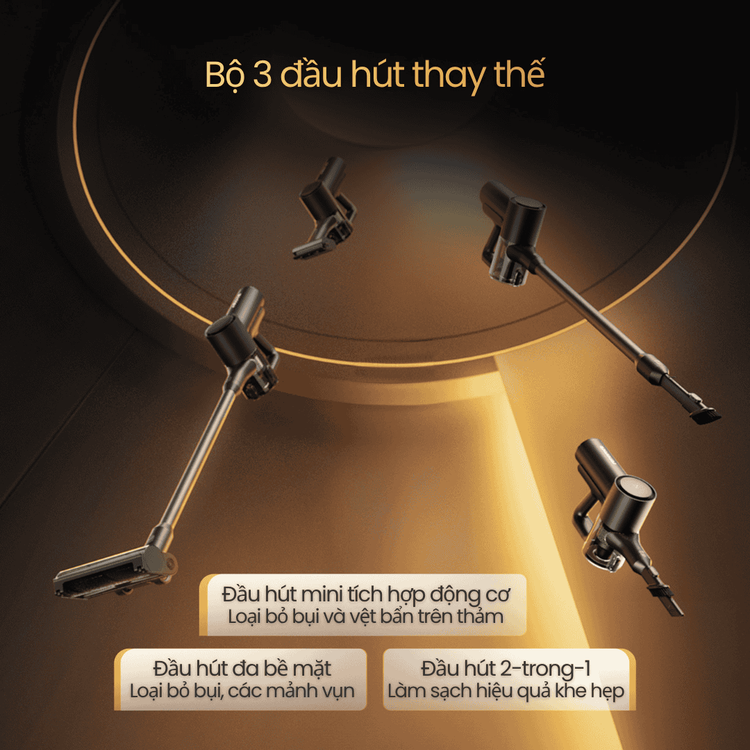 F25 ACE Combo có 3 đầu hút thay thế