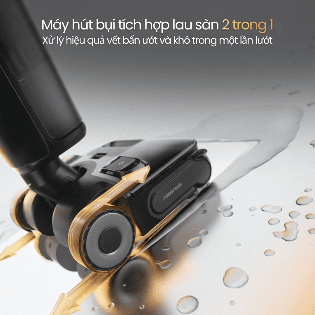 tích hợp 2 trong một, hút bụi lau nhà khô và ướt