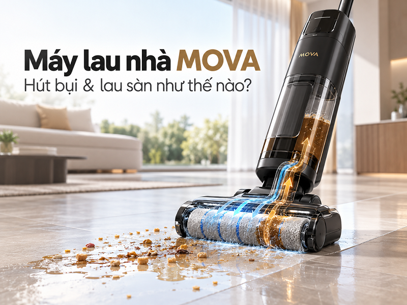 Máy hút bụi lau sàn MOVA hoạt động như thế nào?