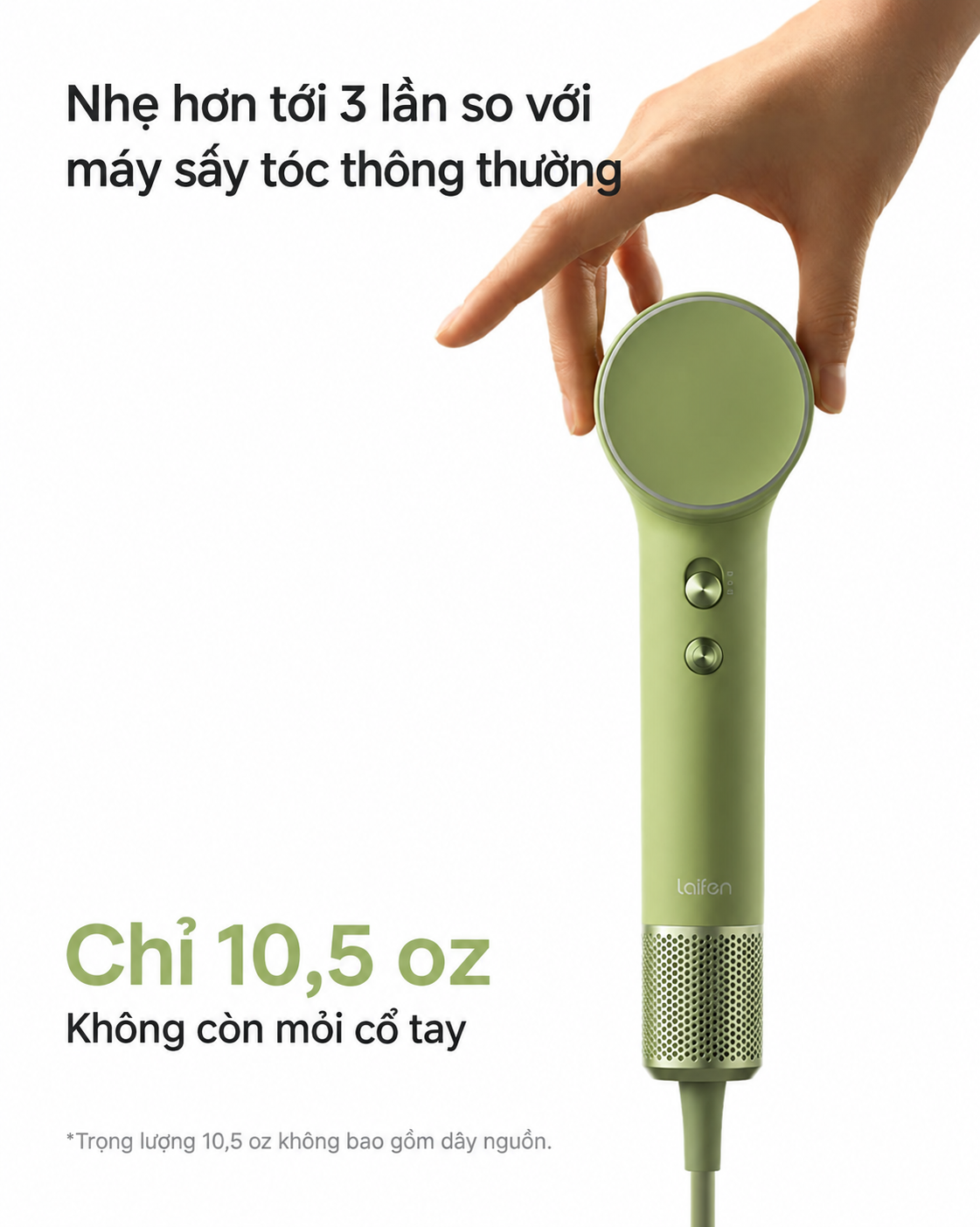 Máy sấy tóc Laifen Mini là máy sấy tóc ion tốc độ cao cỡ nhỏ