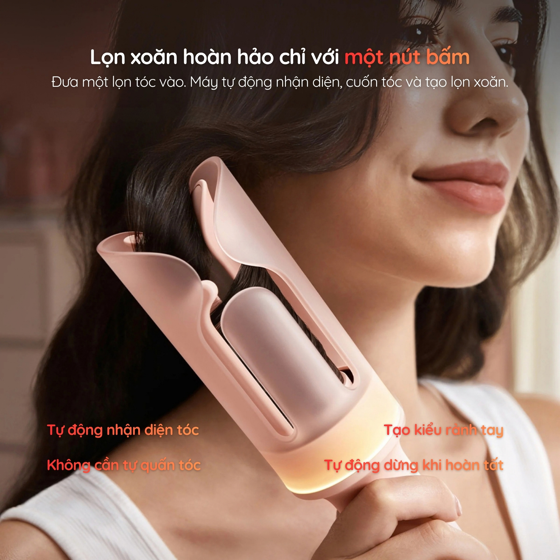 Tự động cuốn tóc vào khoang uốn