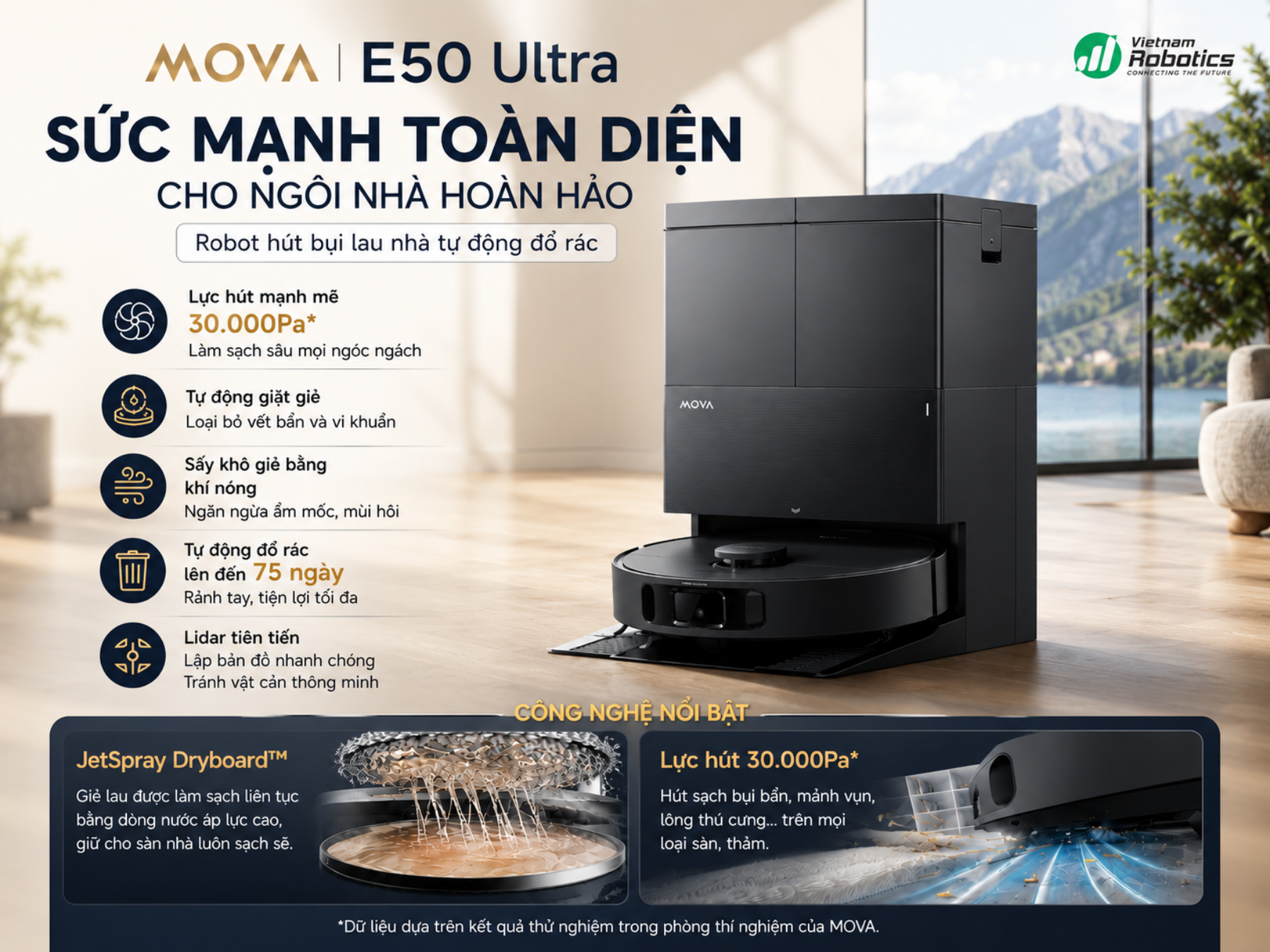 MOVA E50 Pro Ultra là lựa chọn của những ai cần hiệu năng cao nhất trong tầm giá