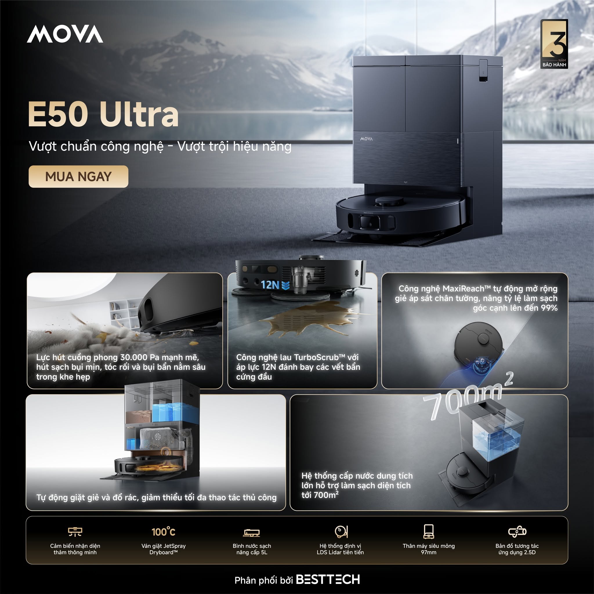 Robot Hút Bụi MOVA E50 Ultra