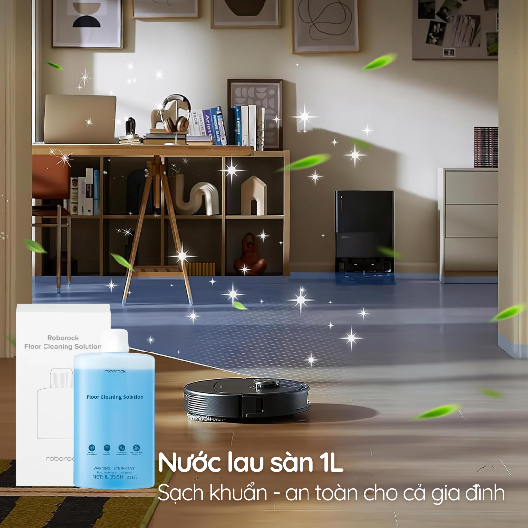 Nước lau sàn Roborock chính hãng 1L - An toàn cho hệ thống robot