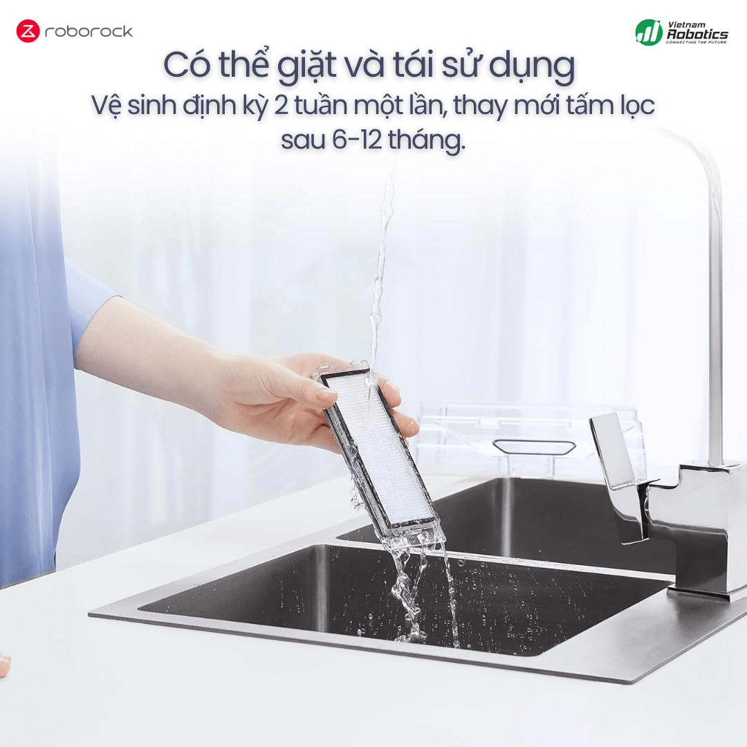 Vệ sinh định kỳ 2 tuần/lần: tháo tấm lọc, rửa sạch, gõ nhẹ loại bỏ bụi bẩn.