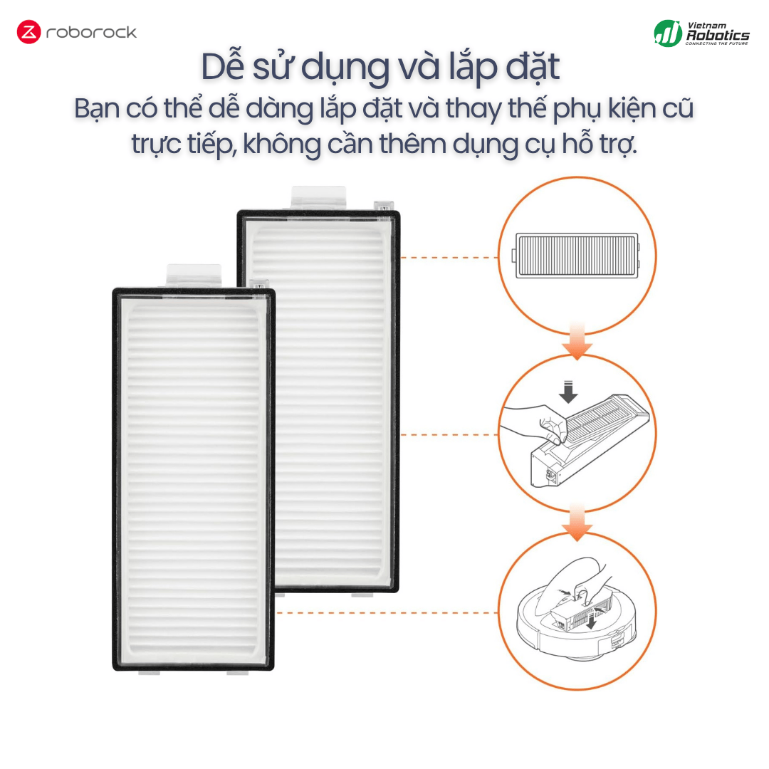Tấm Lọc HEPA Cho Robot Hút Bụi Qrevo Series-Hiệu suất lọc cao
