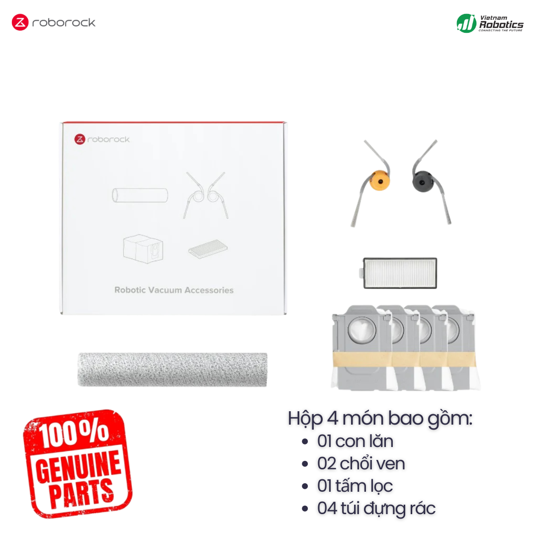 Bộ Phụ Kiện Roborock Qrevo Curv 2 Flow Bao Gồm