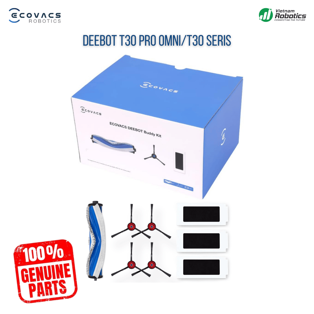 Bộ phụ kiện thay thế Ecovacs DEEBOT T30 Pro Omni / T30 Seris - Hàng Chính Hãng
