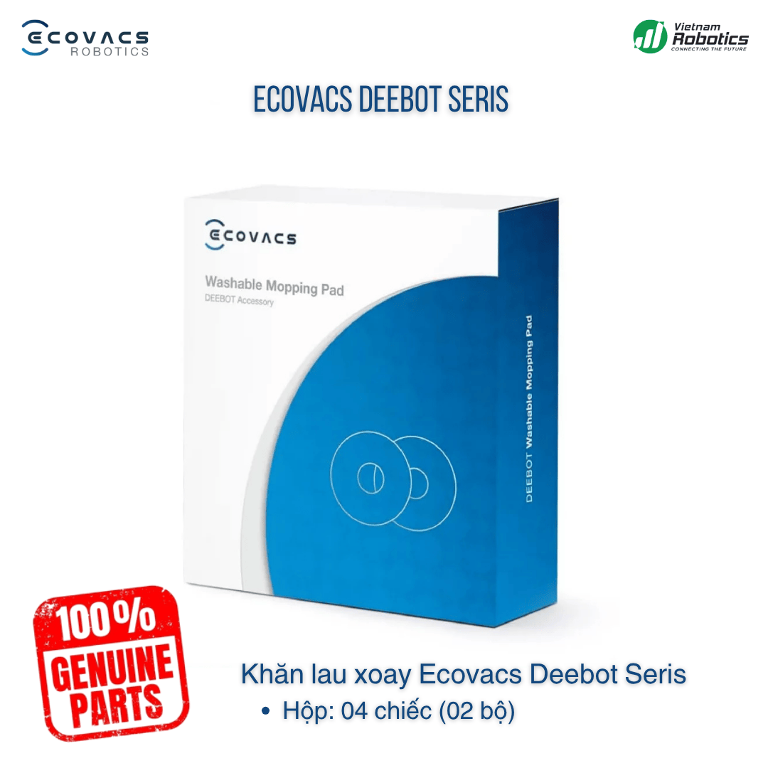 Hộp 4 Chiếc Khăn Lau Xoay Ecovacs Deebot Series | Phụ Kiện Thay Thế Chính Hãng