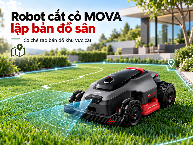 Robot cắt cỏ MOVA lập bản đồ sân như thế nào?