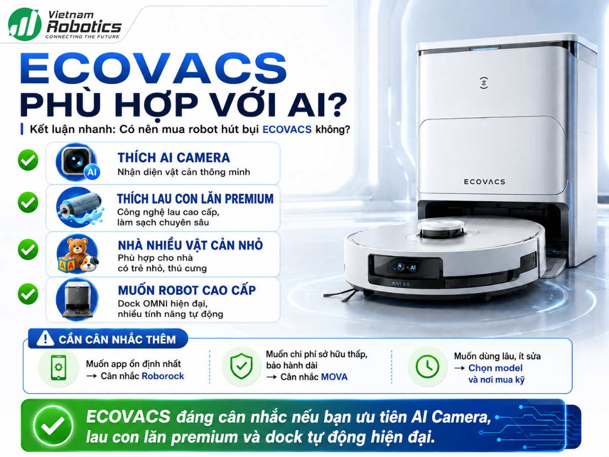 Kết luận nhanh: Có nên mua robot hút bụi Ecovacs không?