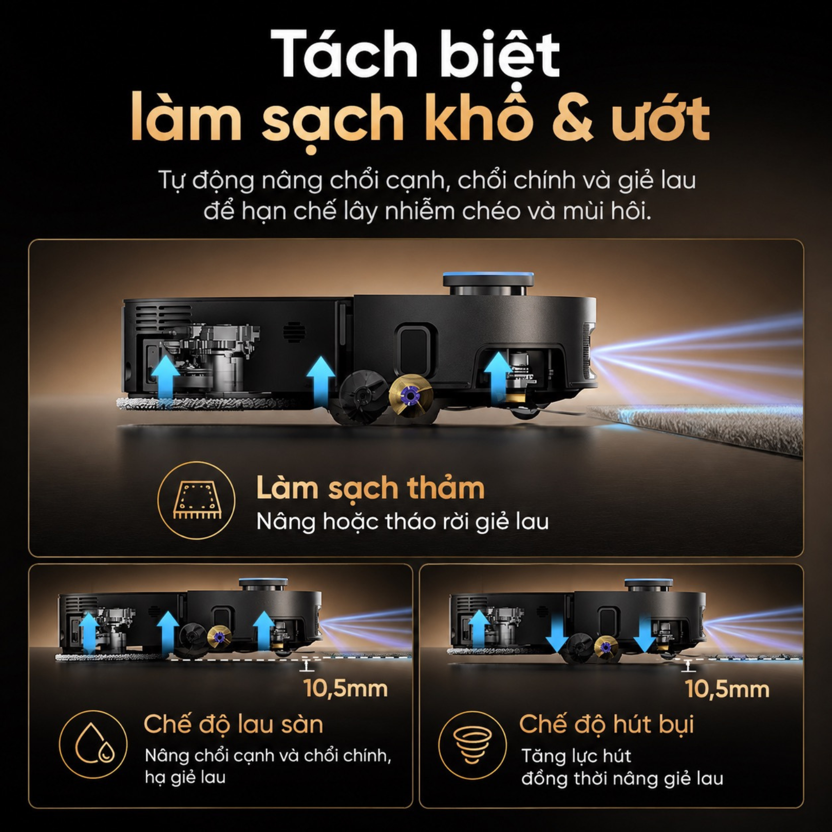 Triple-Lift: nâng đồng thời ba bộ phận