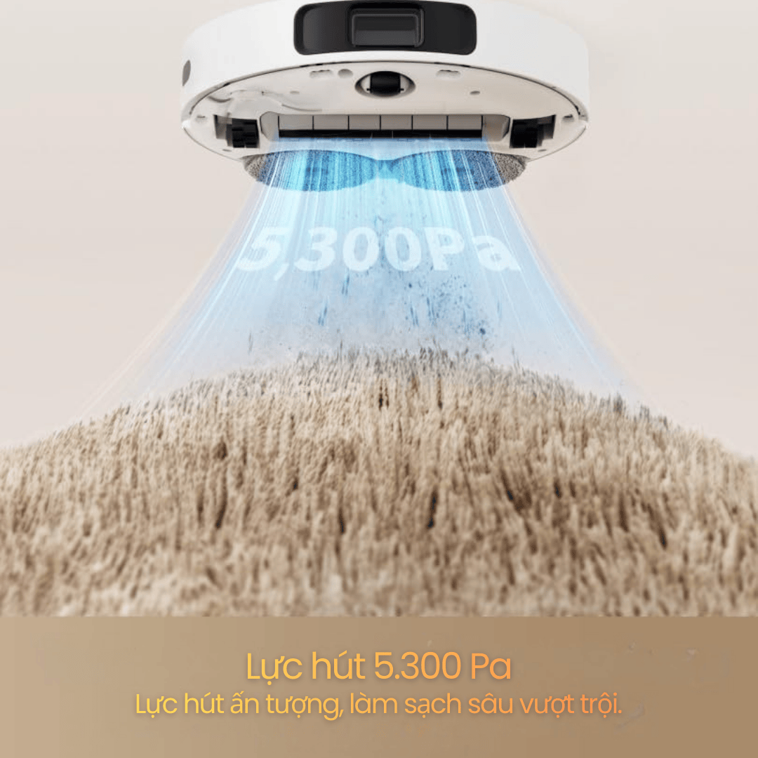 Hút bụi, tóc, và mảnh vụn sâu bên trong thảm, sàn gỗ hay gạch.