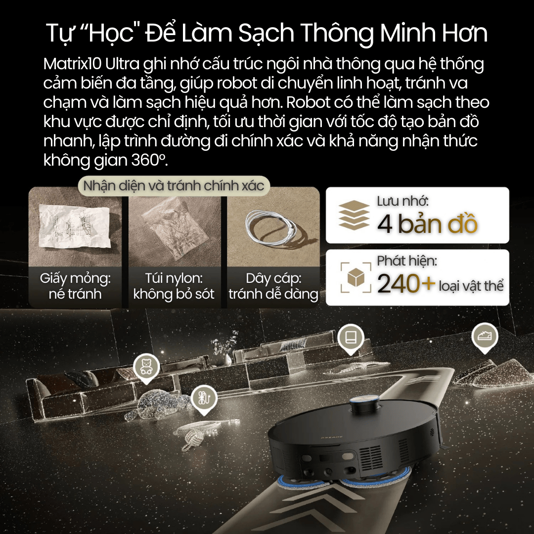 Điều hướng 360° – Lập bản đồ siêu nhanh, nhận diện 240+ vật thể