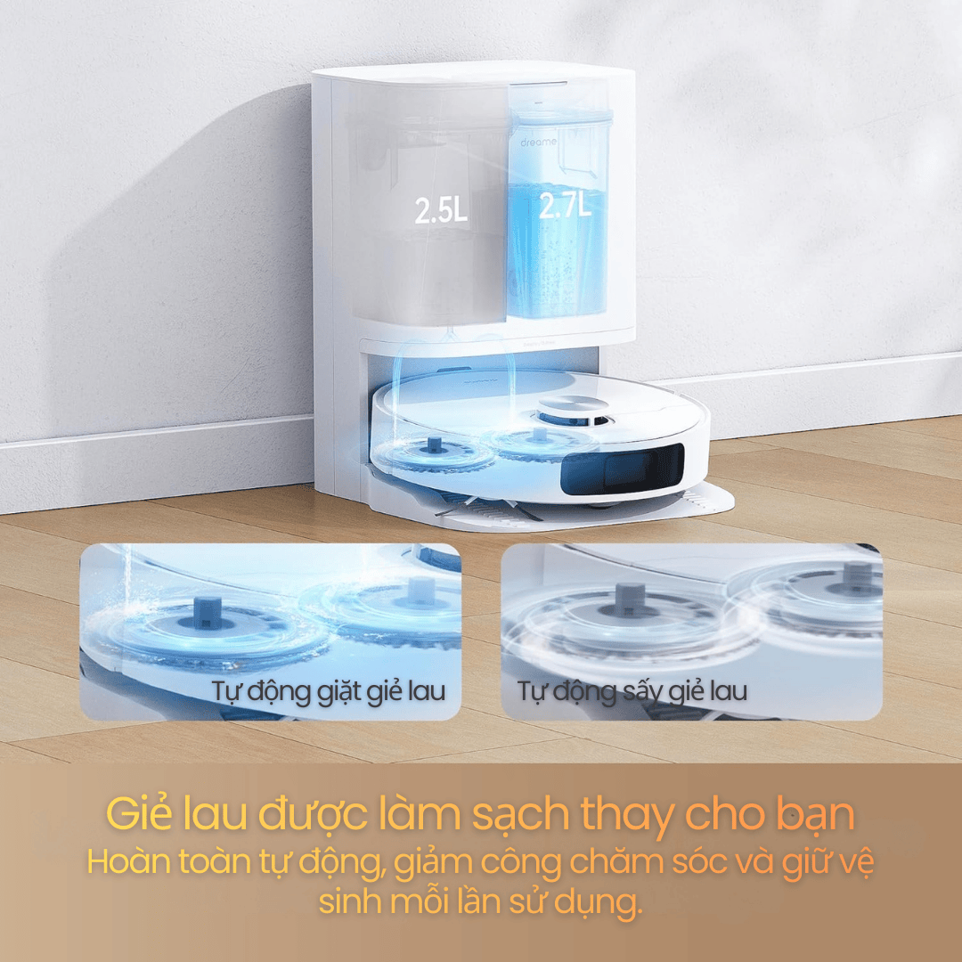 Tự động giặt giẻ và sấy khô