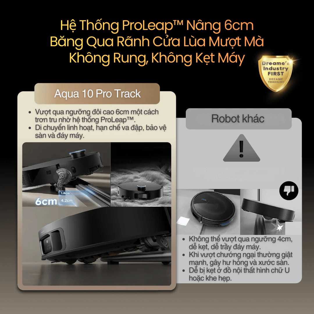 ProLeap™ + AgiLift™ - Vượt chướng ngại lên đến 6cm