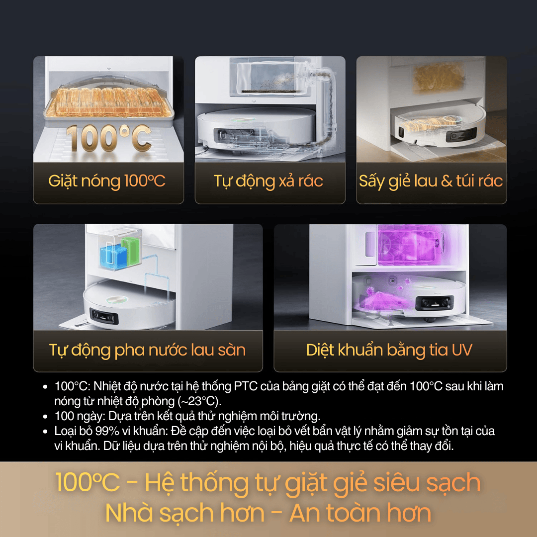 Sấy khô giẻ lau & túi bụi bằng khí nóng 50°C