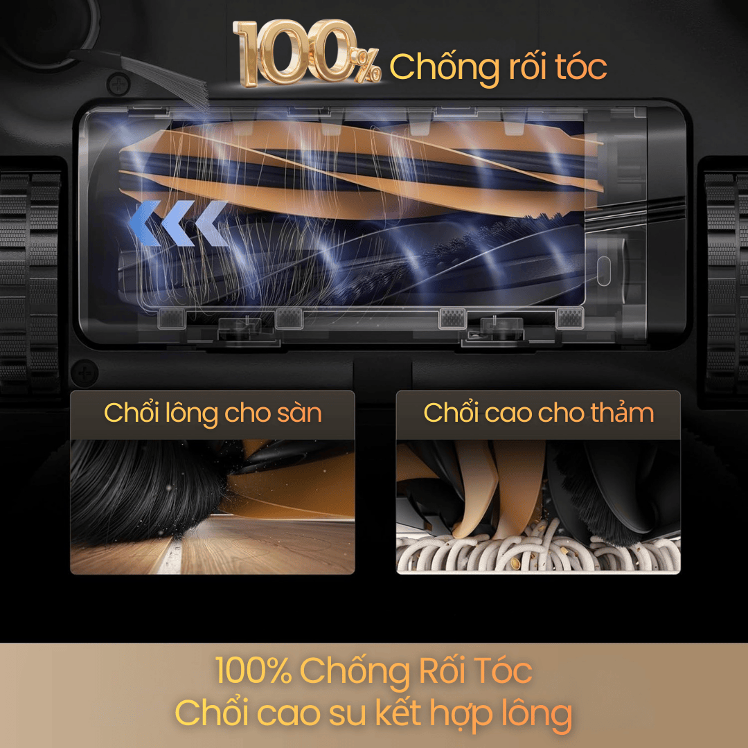 Chổi chống rối kép HyperStream™ – Không lo kẹt tóc