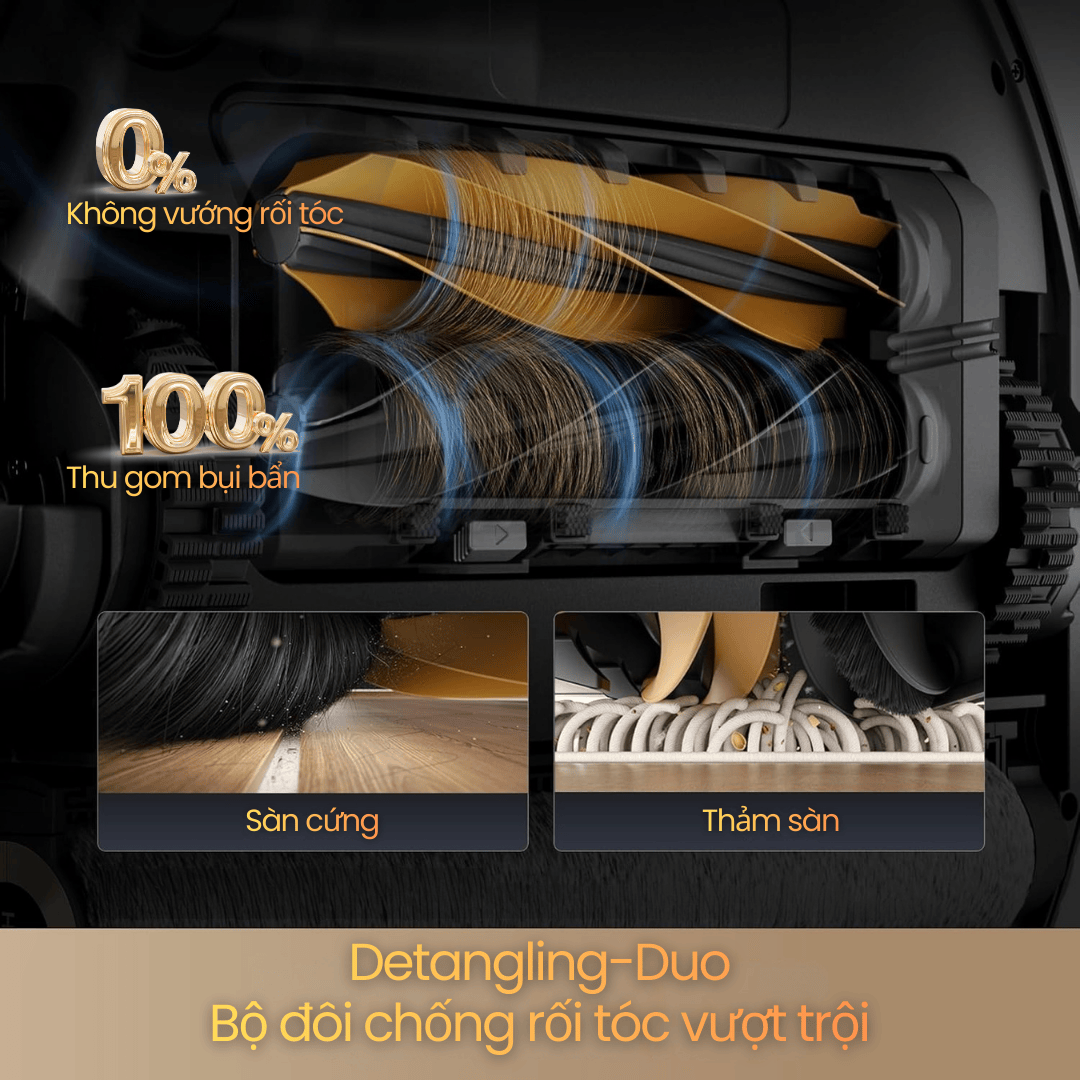 Dreame Aqua10 Roller - chổi chống rối tóc 100%