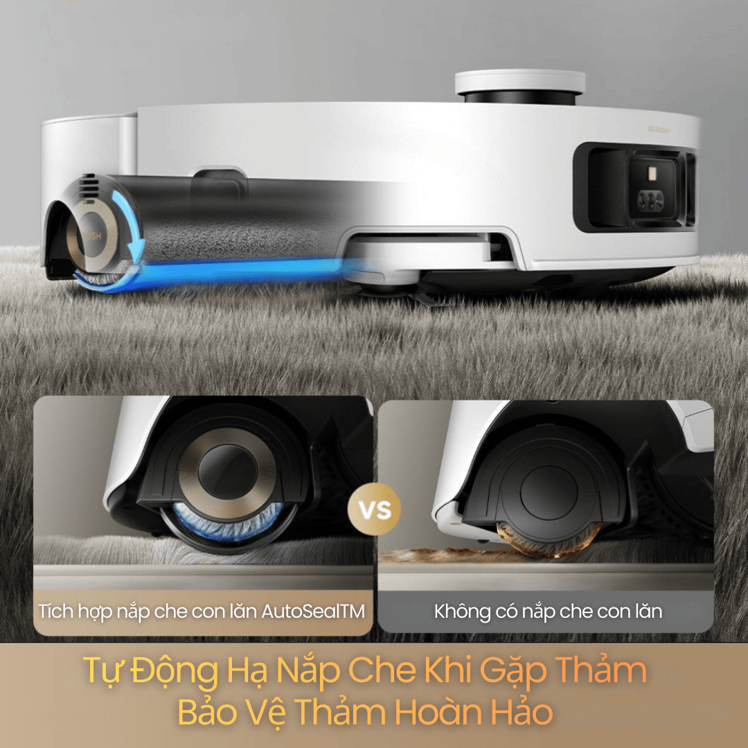 Tự Động Hạ Nắp Che con lăn Khi Gặp Thảm