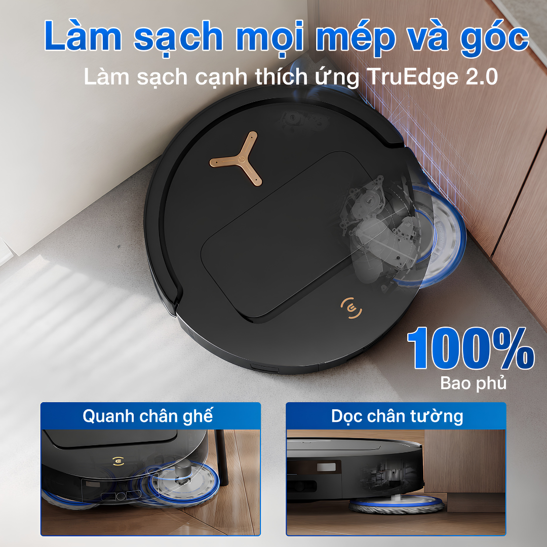 TruEdge 2.0 làm sạch sát cạnh khoảng 1mm