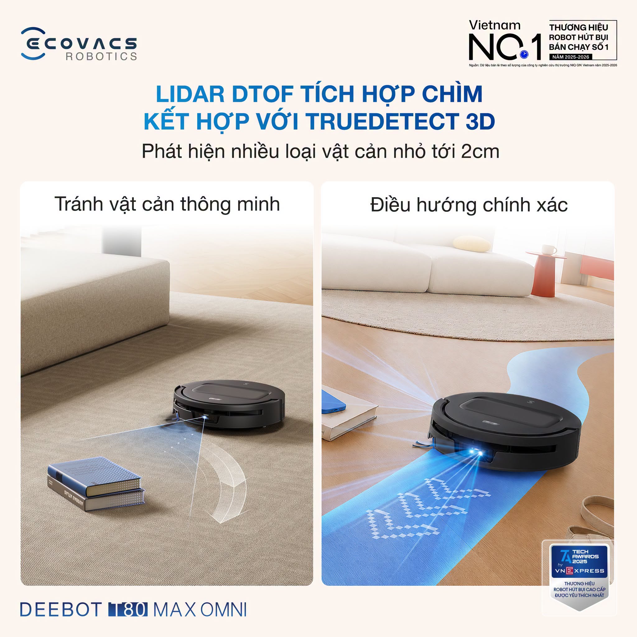 TrueDetect 3D - tránh vật cản nhưng vẫn nên dọn dây điện nhỏ