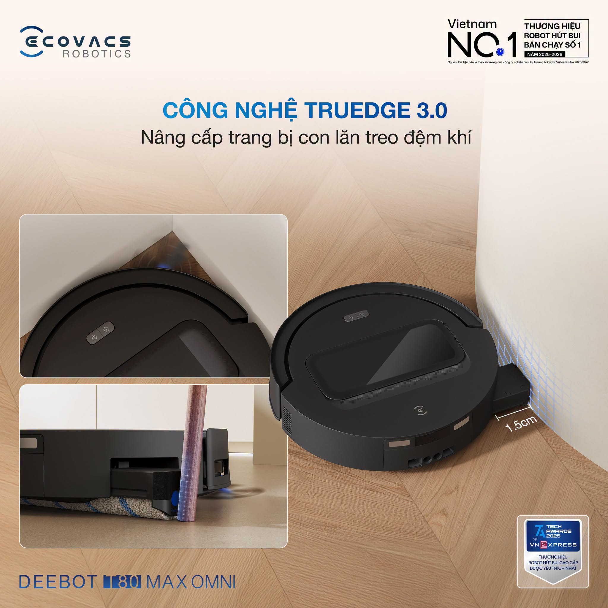TruEdge 3.0 - giải quyết điểm yếu cố hữu của robot hình tròn