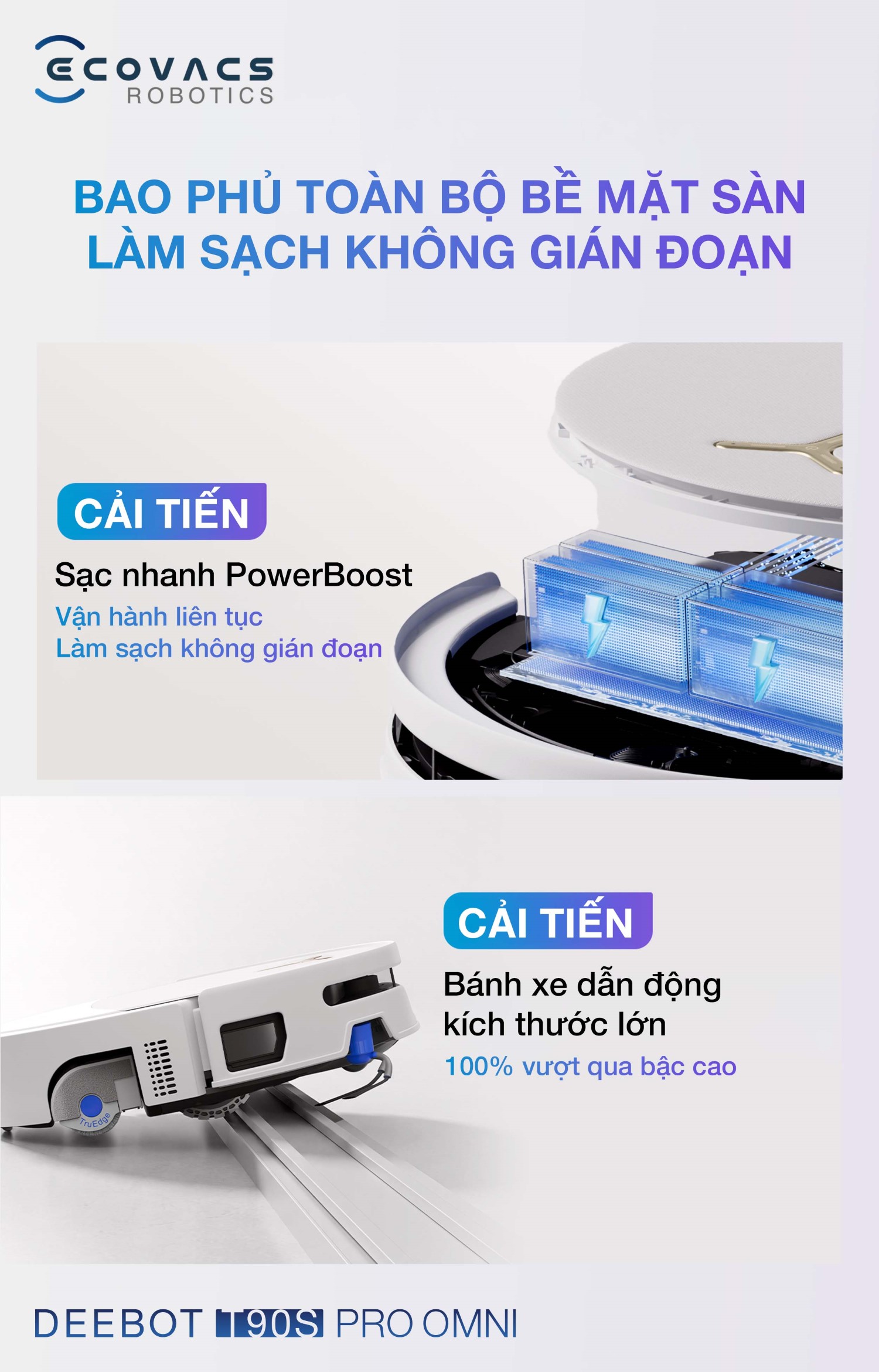 bao phủ toàn bộ bề mặt sàn nhà