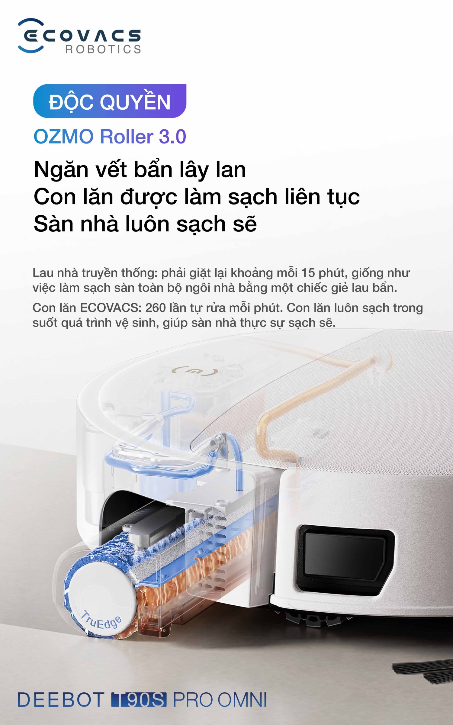 Lau con lăn OZMO ROLLER 3.0