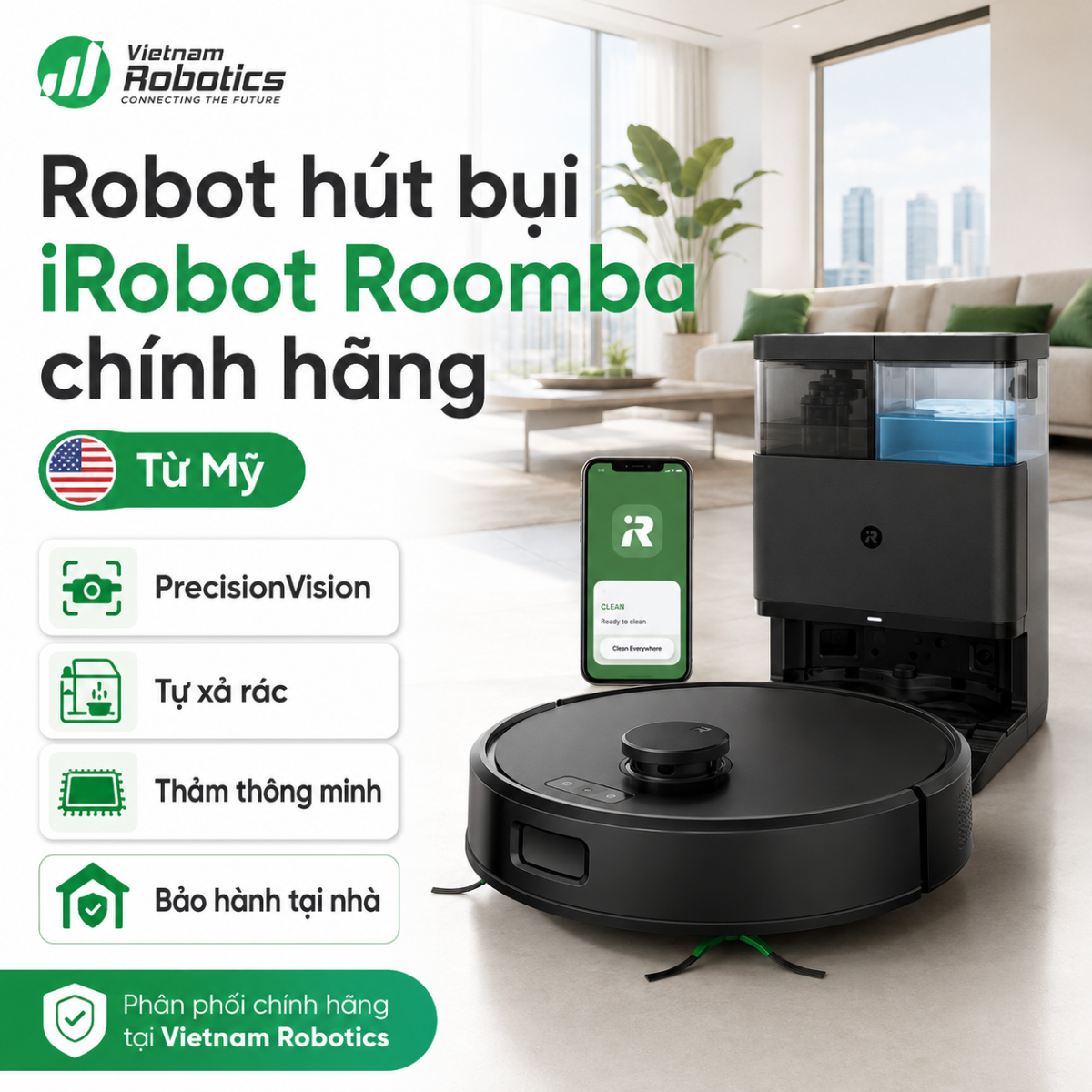 iRobot là thương hiệu robot hút bụi và lau nhà hàng đầu của Mỹ