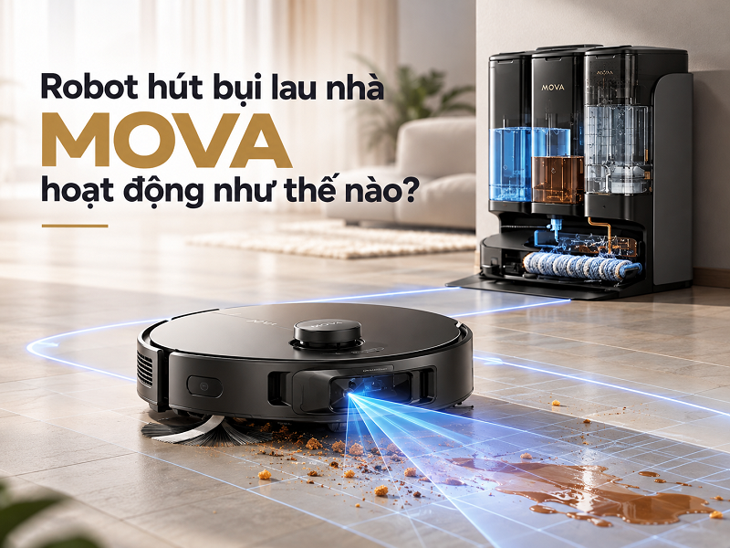 Robot hút bụi lau nhà MOVA hoạt động như thế nào?