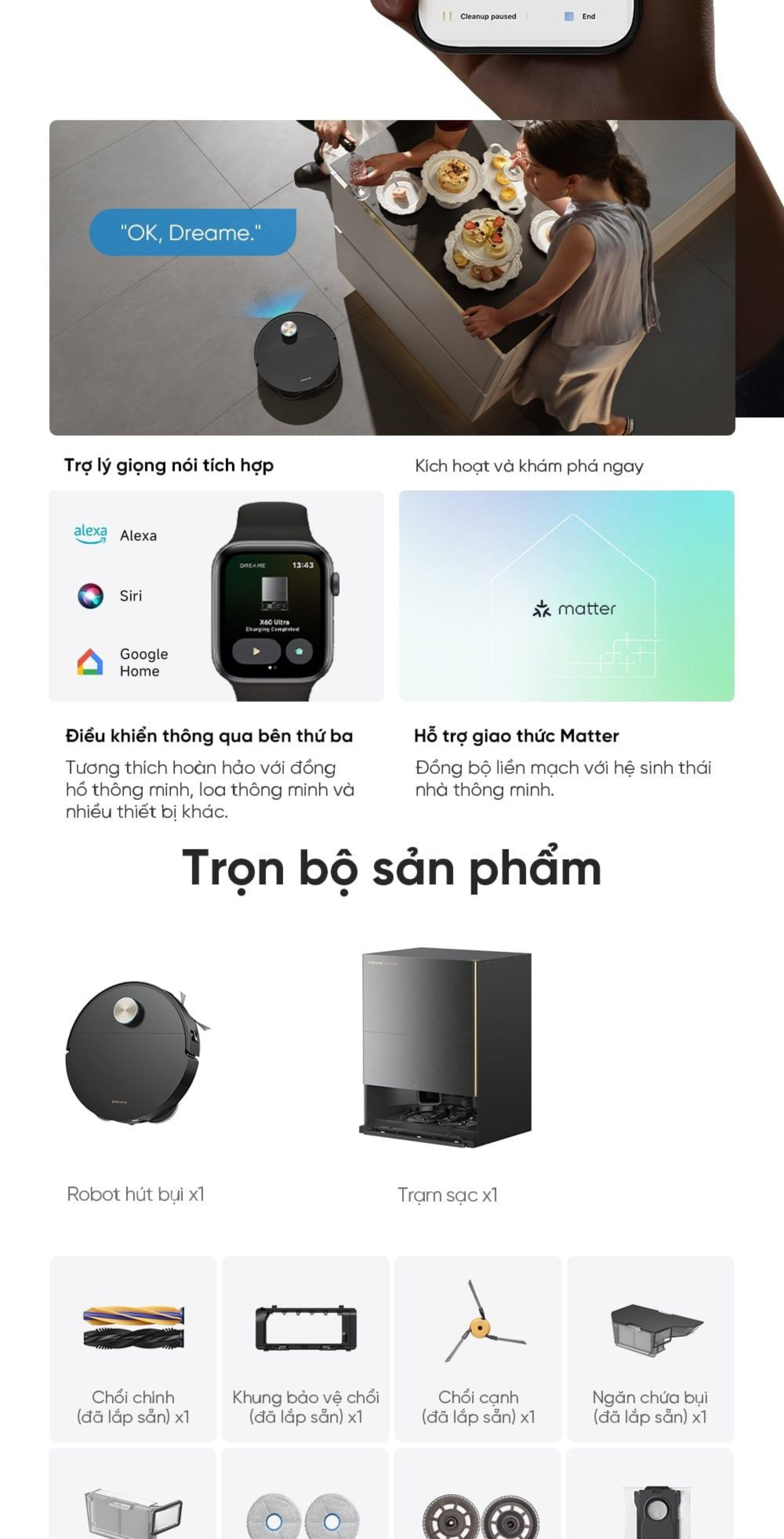 Dreame X60 Ultra - trọn bộ sản phẩm