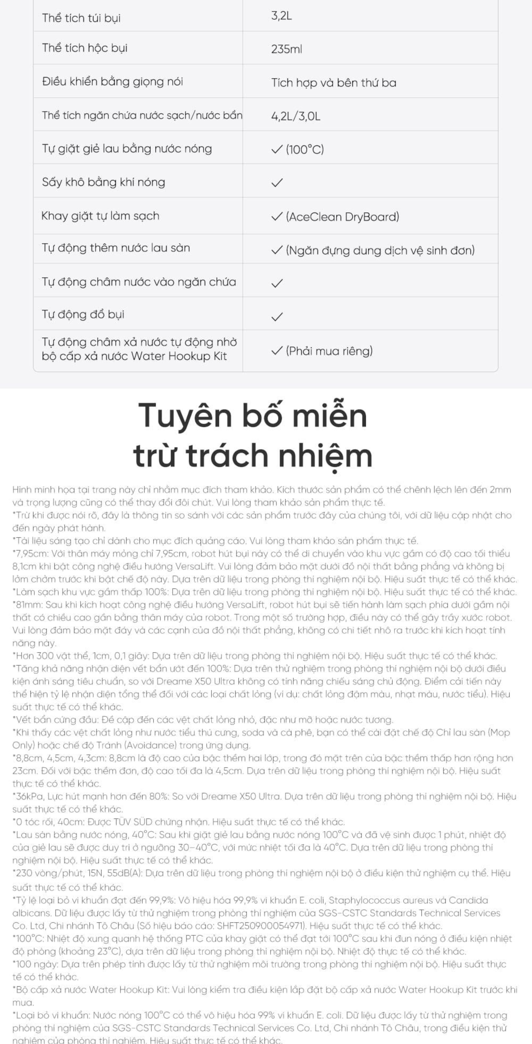 Dreame X60 Ultra - BH 24 Th