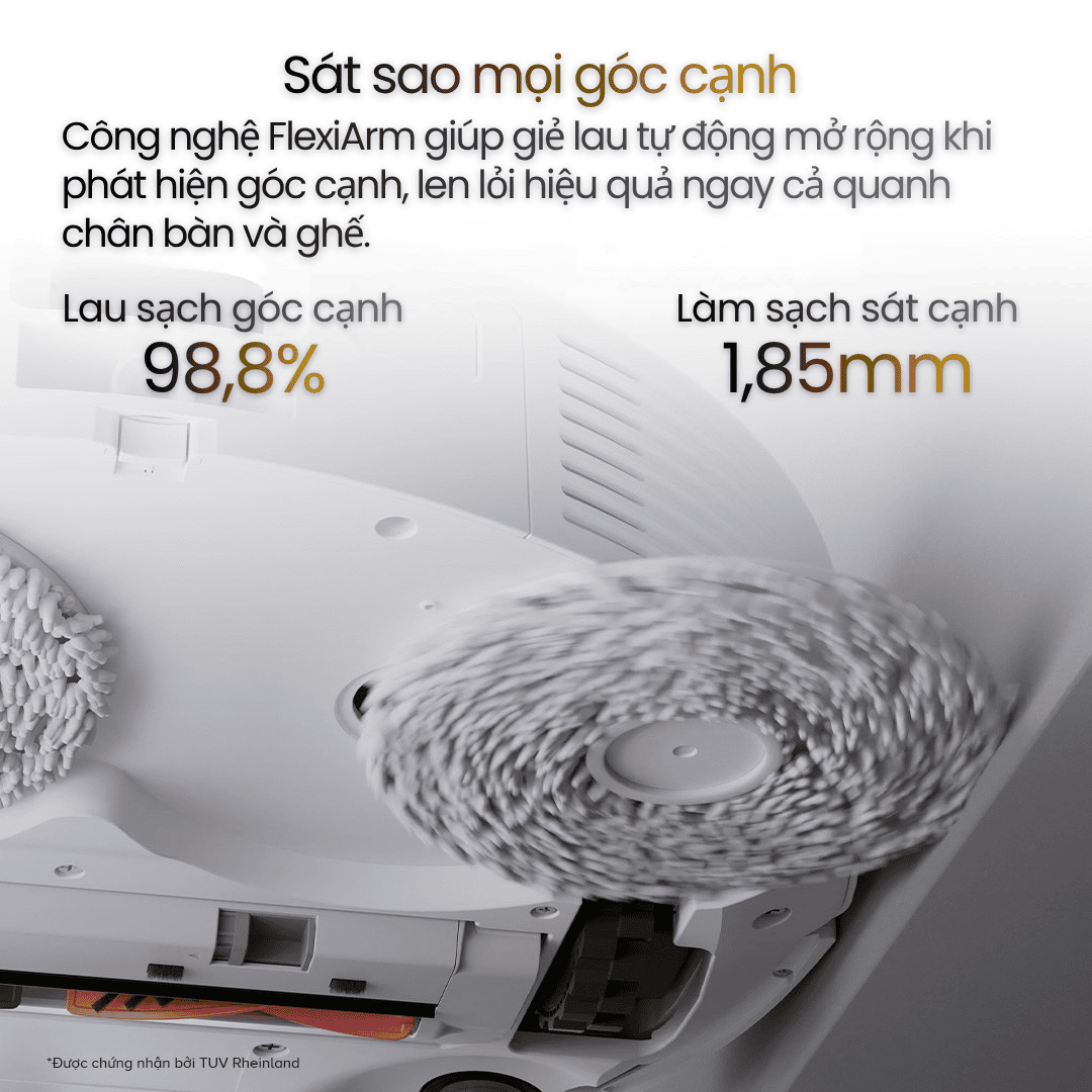 Công nghệ lau sát cạnh FlexiArm