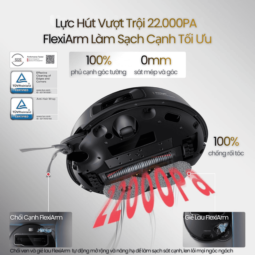 Saros Z70 có khả năng đánh bật mọi loại bụi mịn, tóc, mảnh vụn