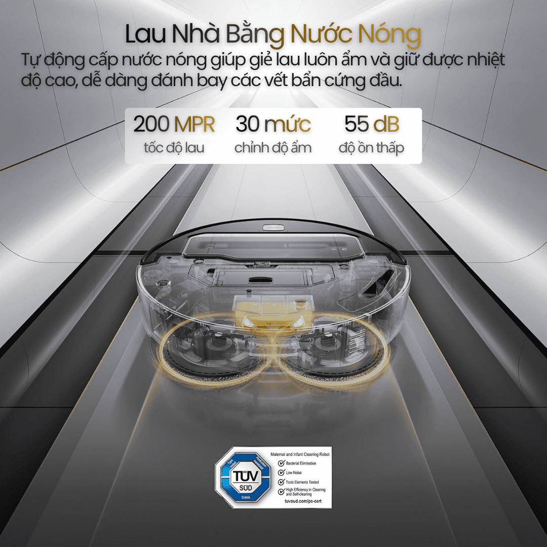 Công Nghệ Lau Nhà Bằng Nước Nóng - Đánh Bay Mọi Vết Bẩn Cứng Đầu