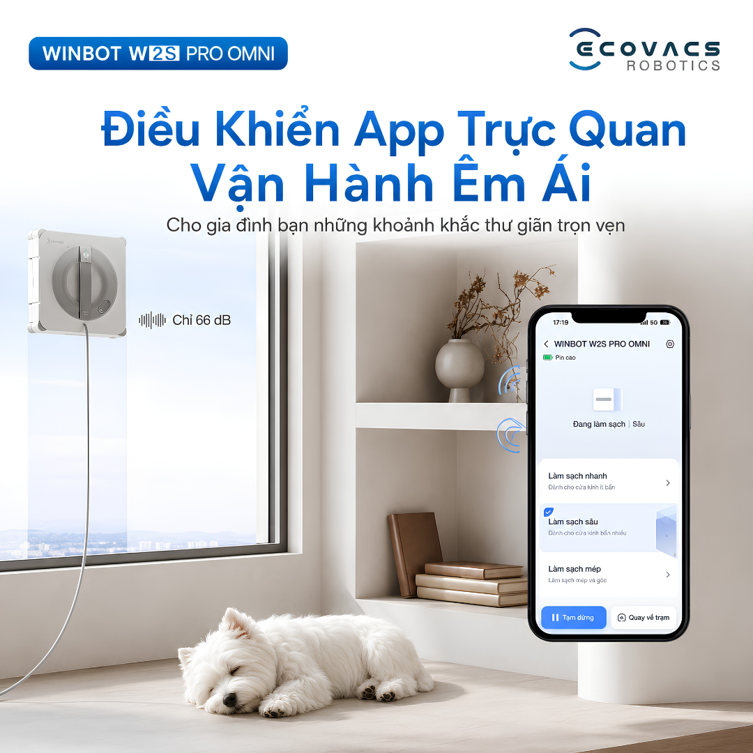 Điều khiển qua ứng dụng ECOVACS HOME