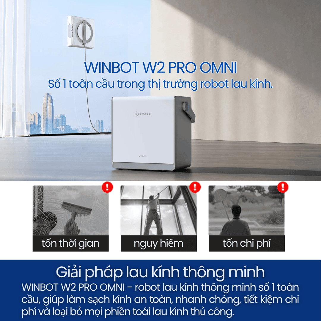 Ecovacs Winbot W2 Pro Omni - BH 12 Th
