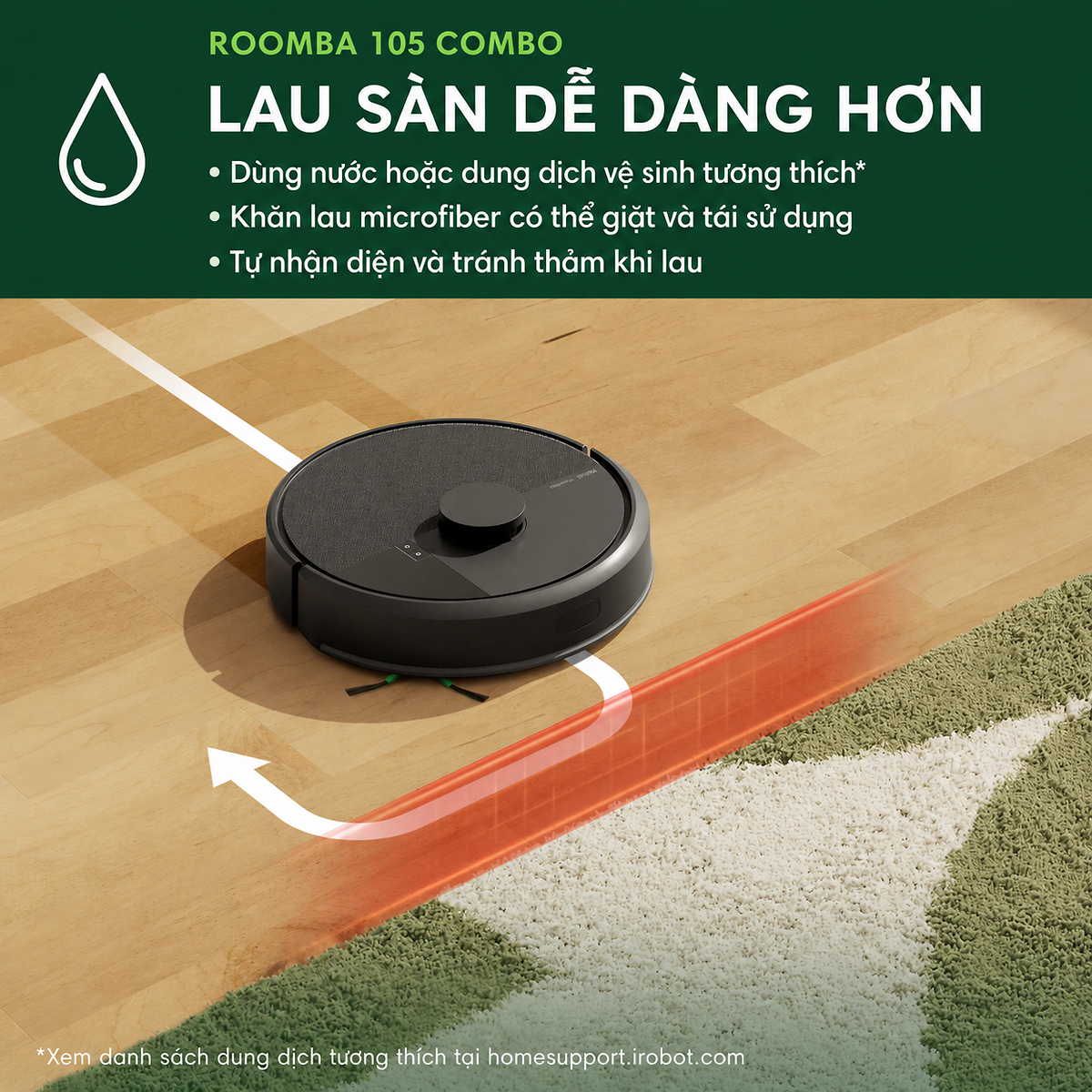 Carpet Detect giữ thảm khô khi lau