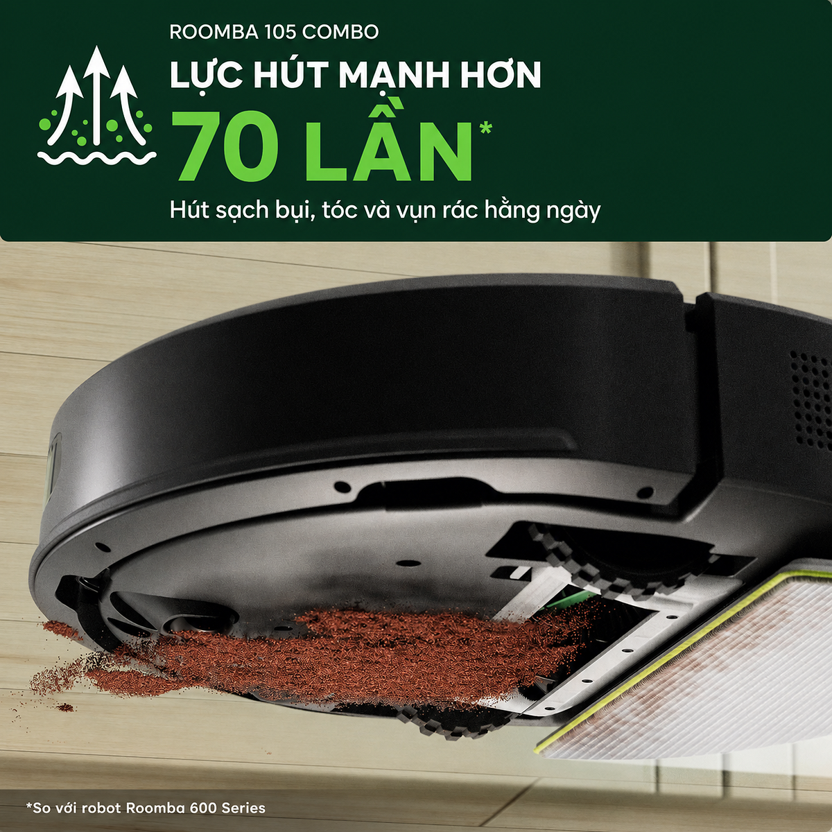 Lực hút mạnh hơn 70 lần nhưng không có thông số Pa
