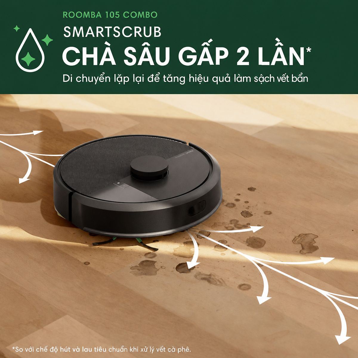 SmartScrub hỗ trợ chà vùng bẩn