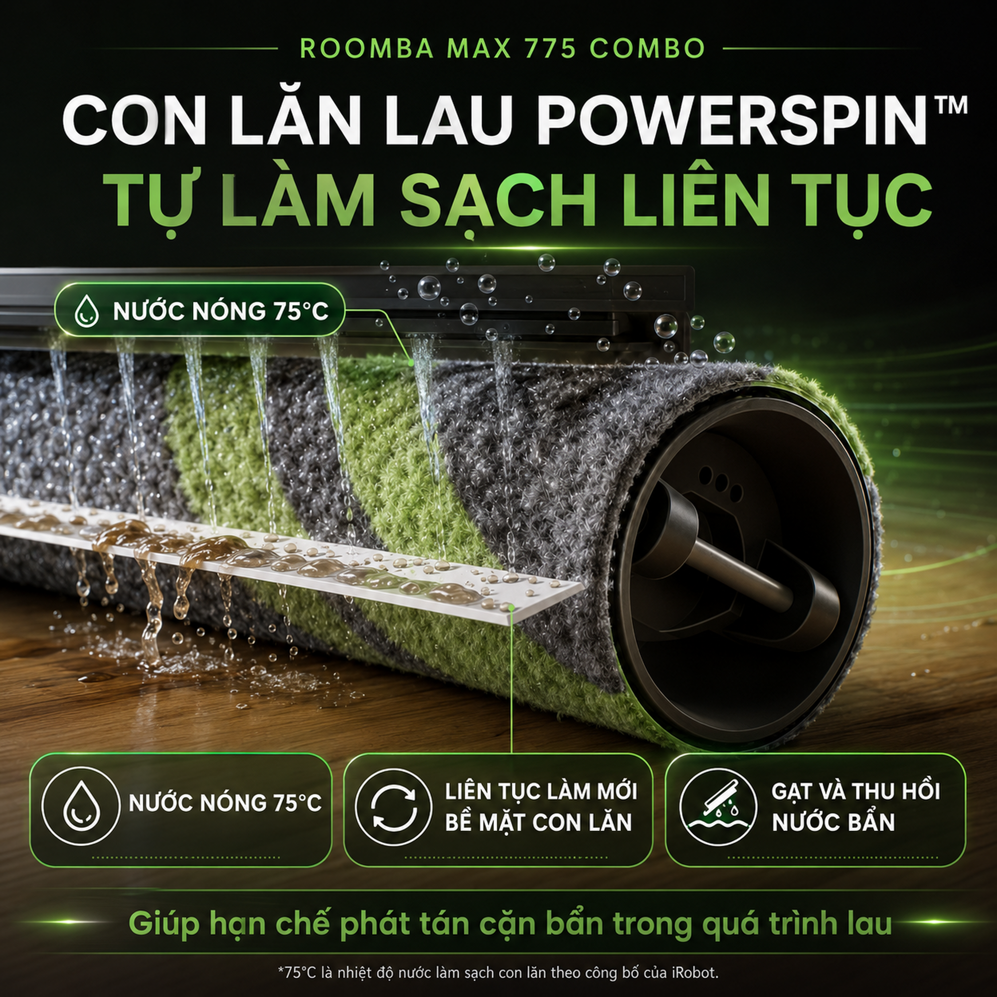 PowerSpin Roller Mop: lau bằng con lăn luôn được làm mới