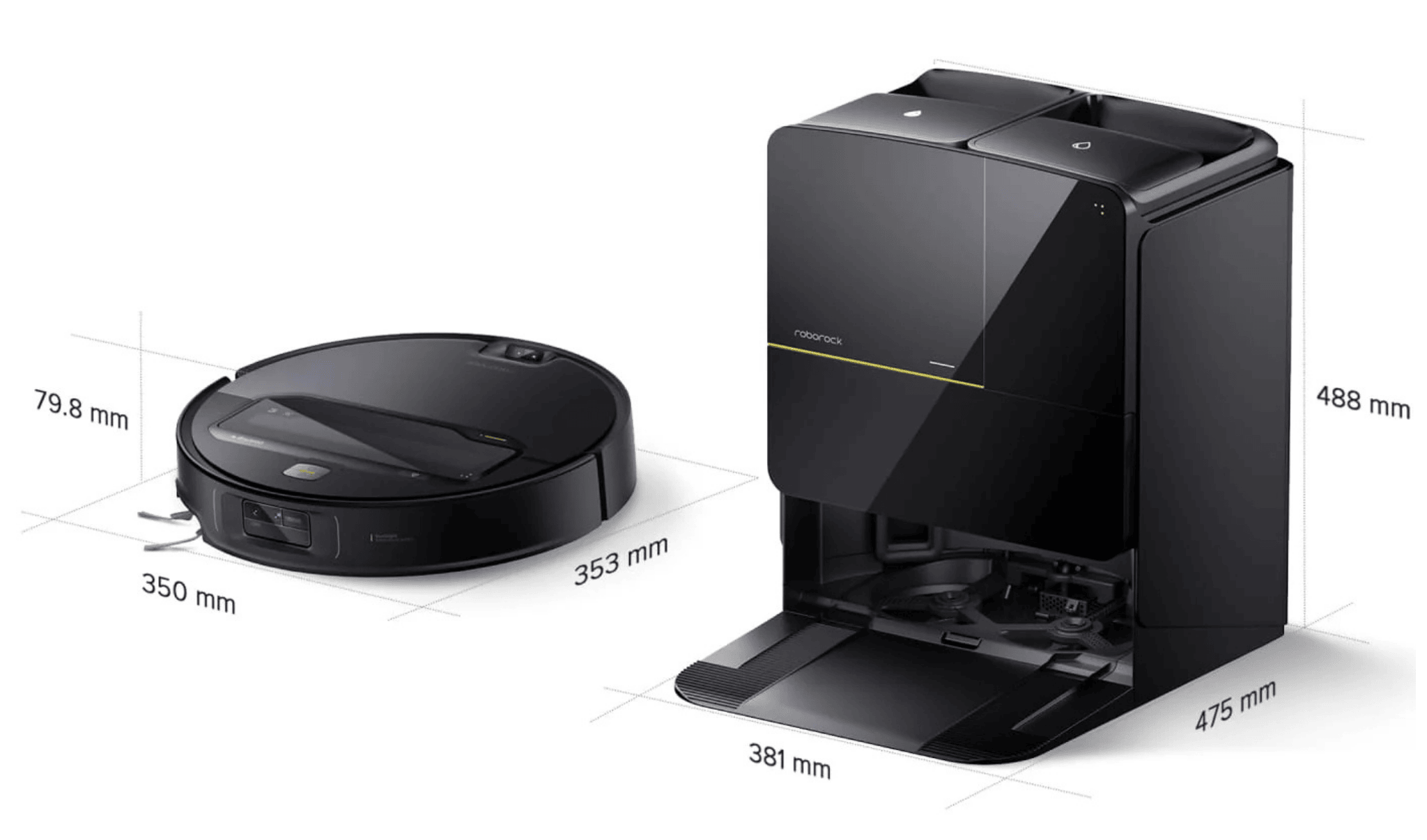 Roborock Saros Z70 - thông số kích thước