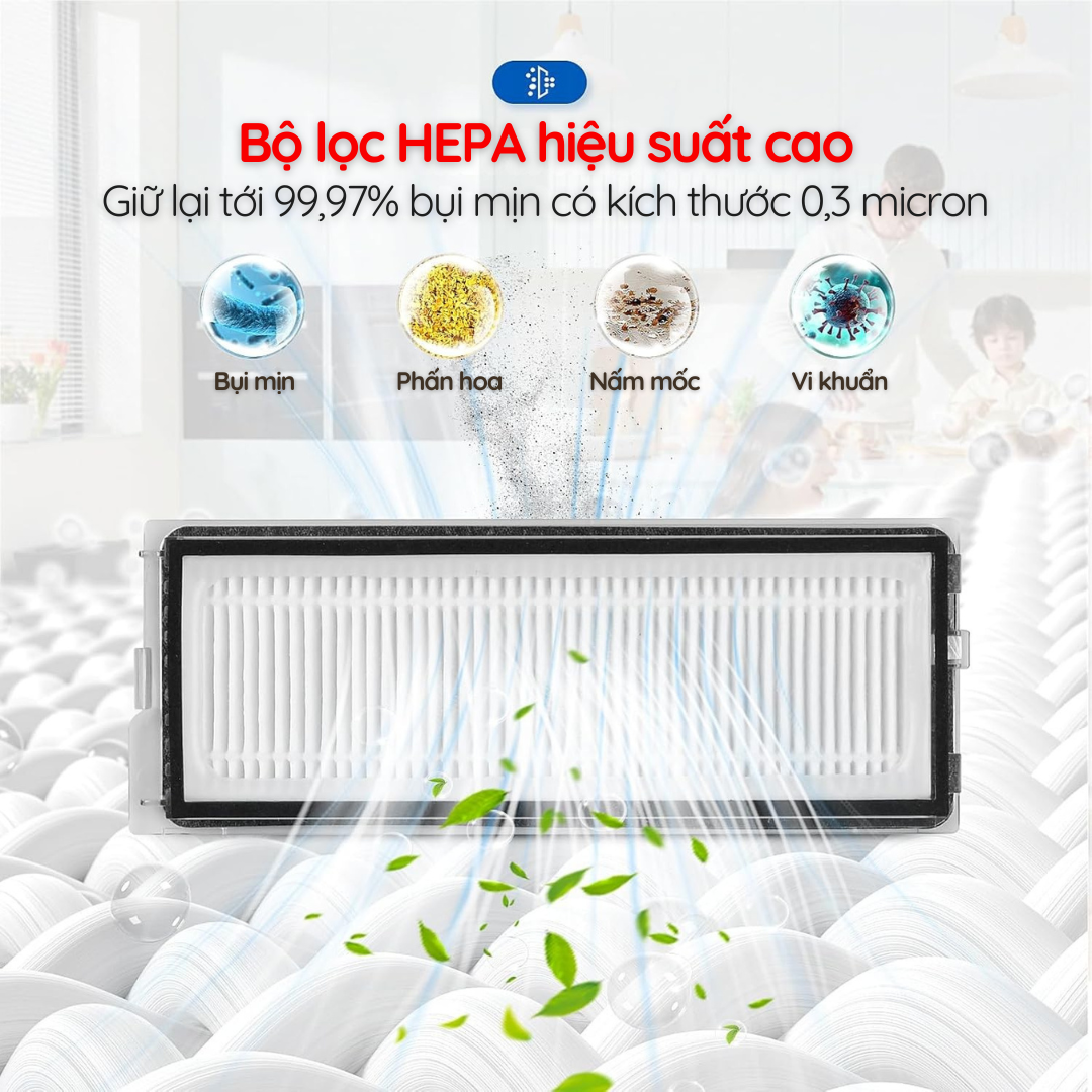 Bộ lọc HEPA hiệu suất cao - Giữ không khí trong lành hơn